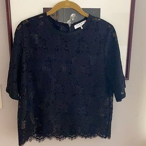 Black lace Sandro top.